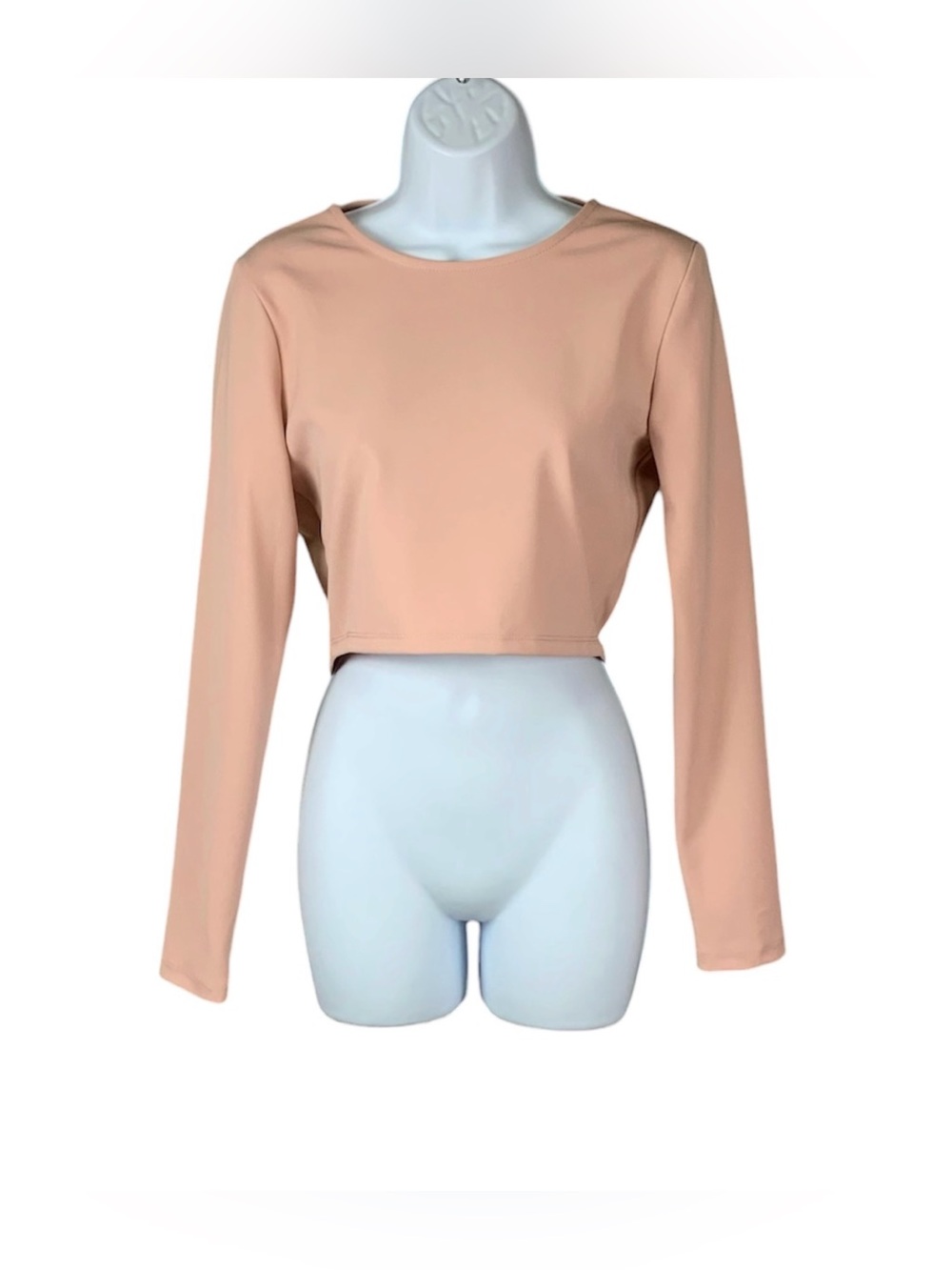Zara Blush Pink Open Back Cropped Top